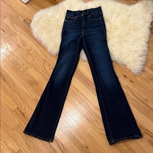 Good American Dark Blue classic bootcut slim Jeans